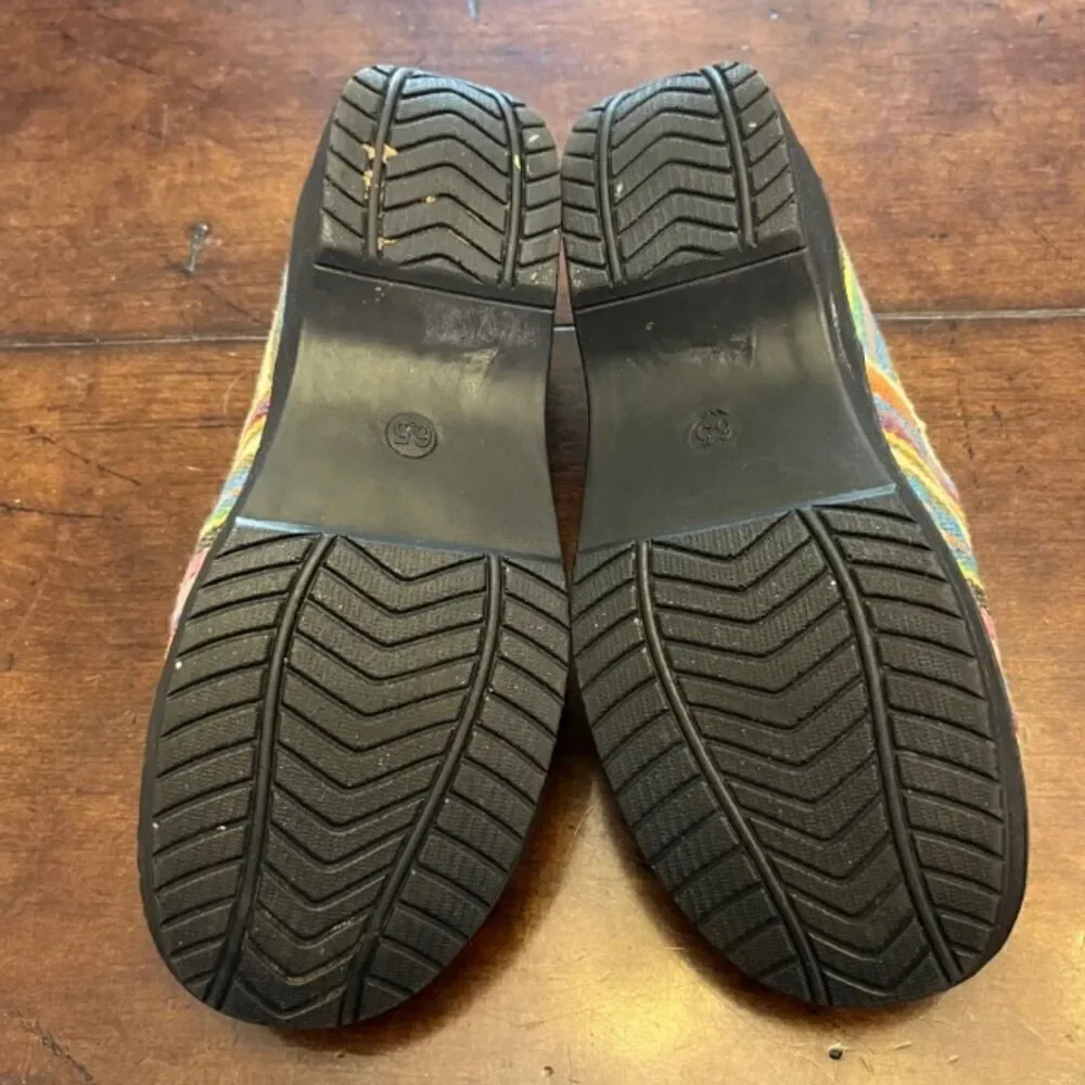 Ingaro Women's Brandy Canvas Clog Slip On Multi Color Stripe Size‎ 6.5